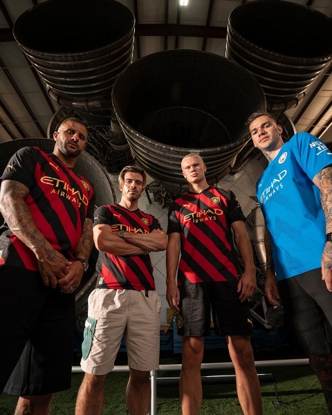 Manchester City Fotbalový Dres 2022-23 Stones 5 Venkovní